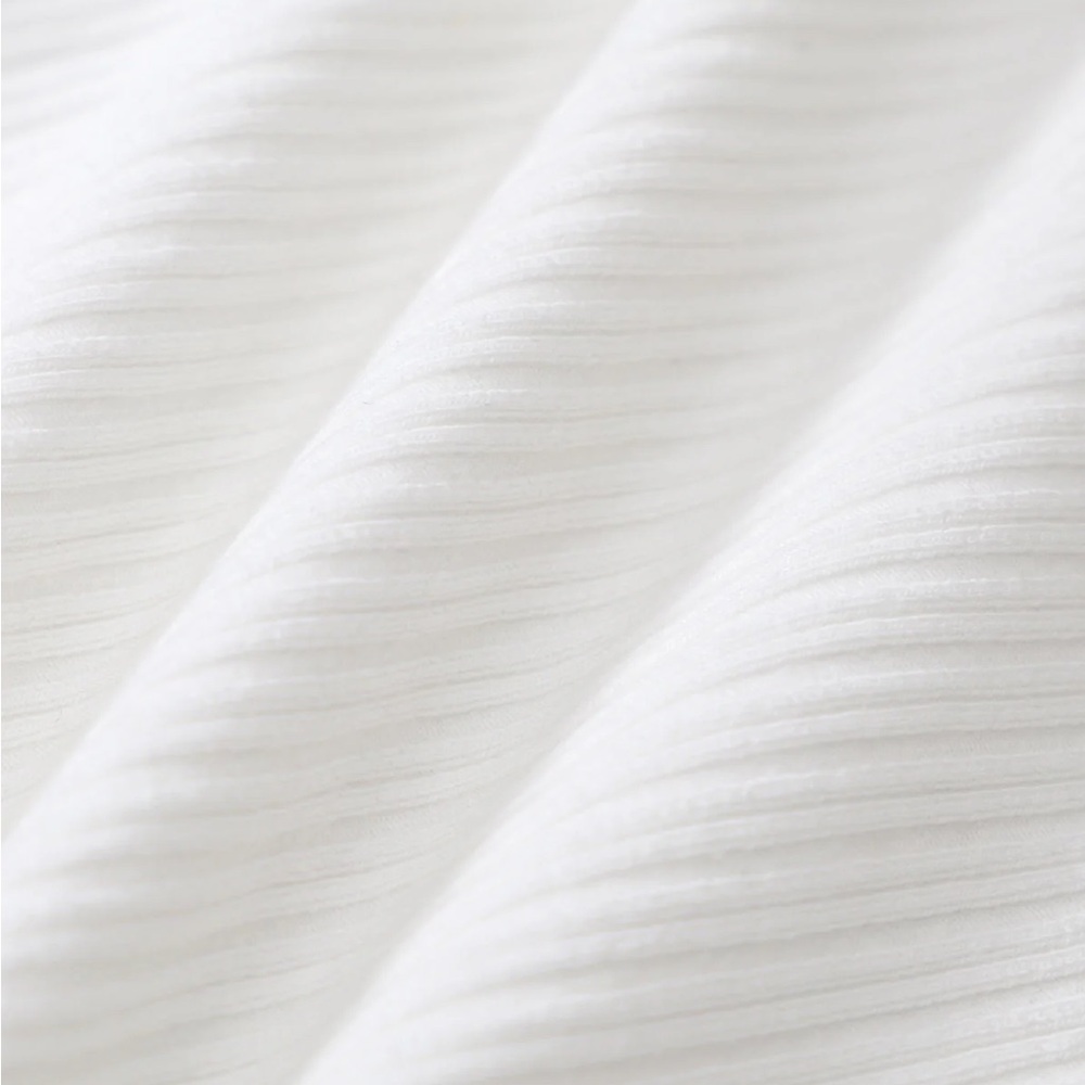 Rihoas White Square Neck Ribbed Knit Tee - Picture 5 of 6
